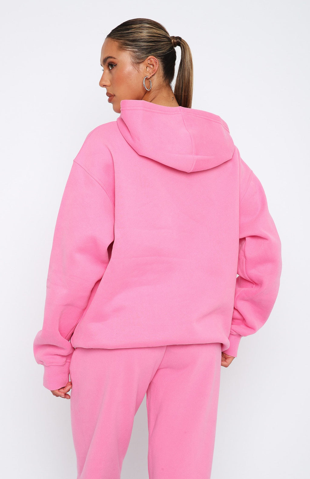 White Fox Future Forward Oversized Hoodie Candy Pink