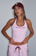 White Fox Star Of The Night Halter Top Pink