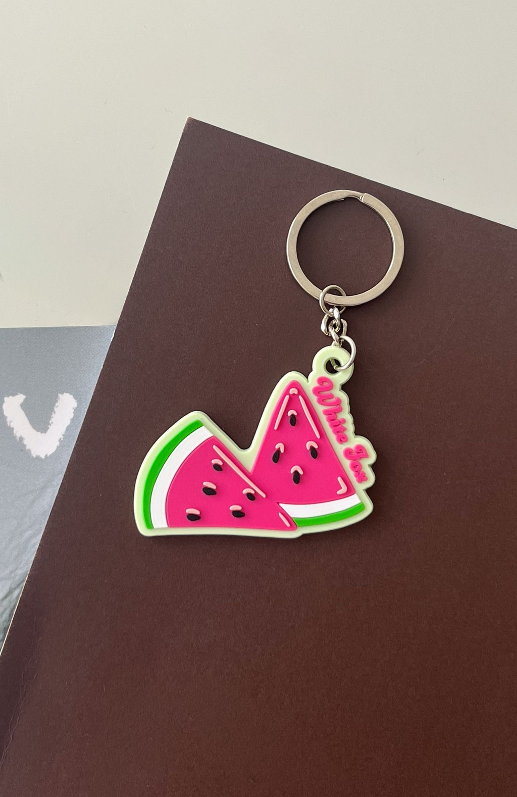 White Fox Aurelian Keychain Watermelon