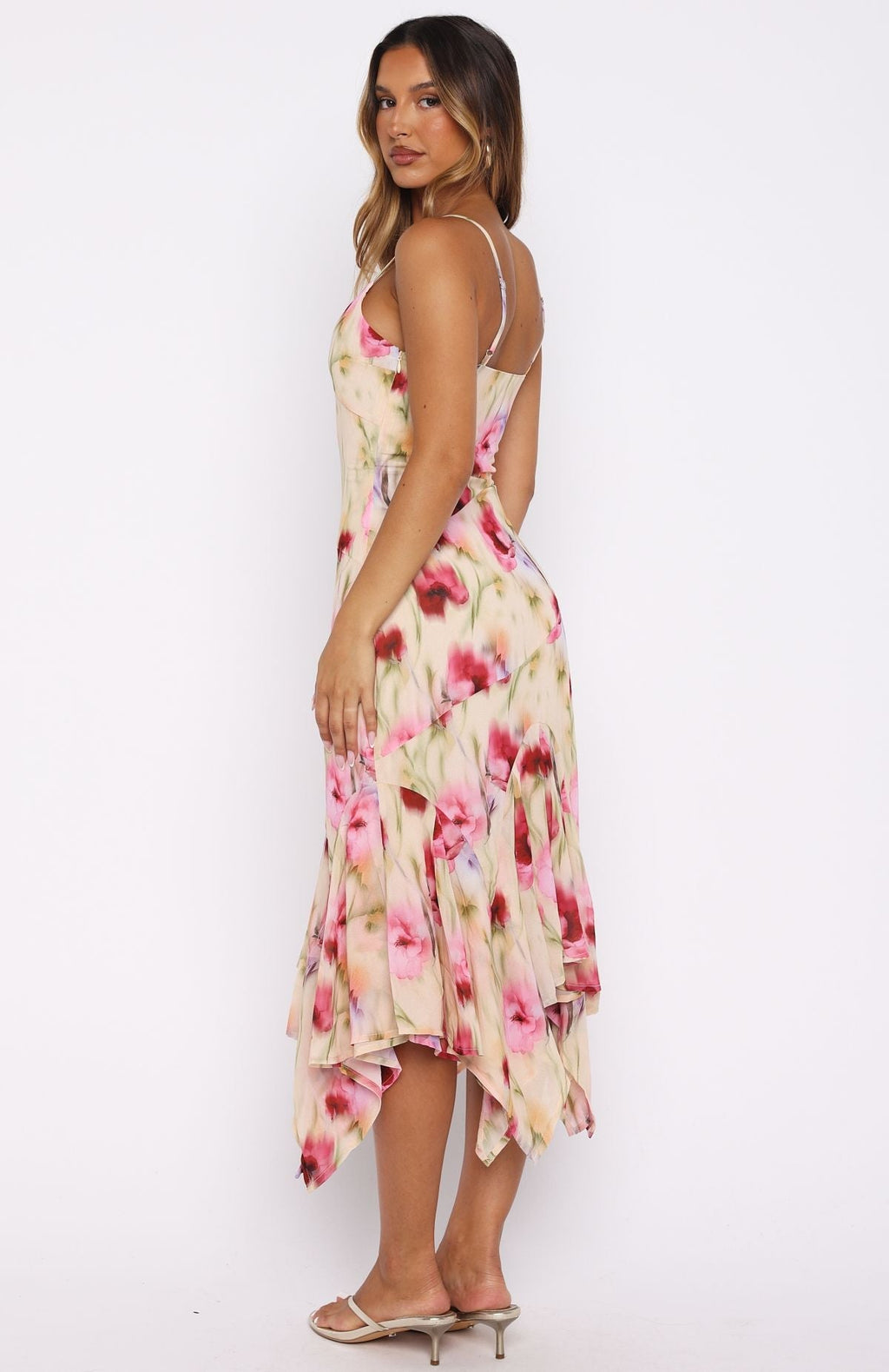 White Fox Butterfly Kisses Midi Dress Buttercream Fields