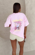 White Fox Amalfi Moments Oversized Tee Pink