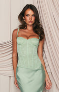 White Fox All The Thrills Bustier Sage