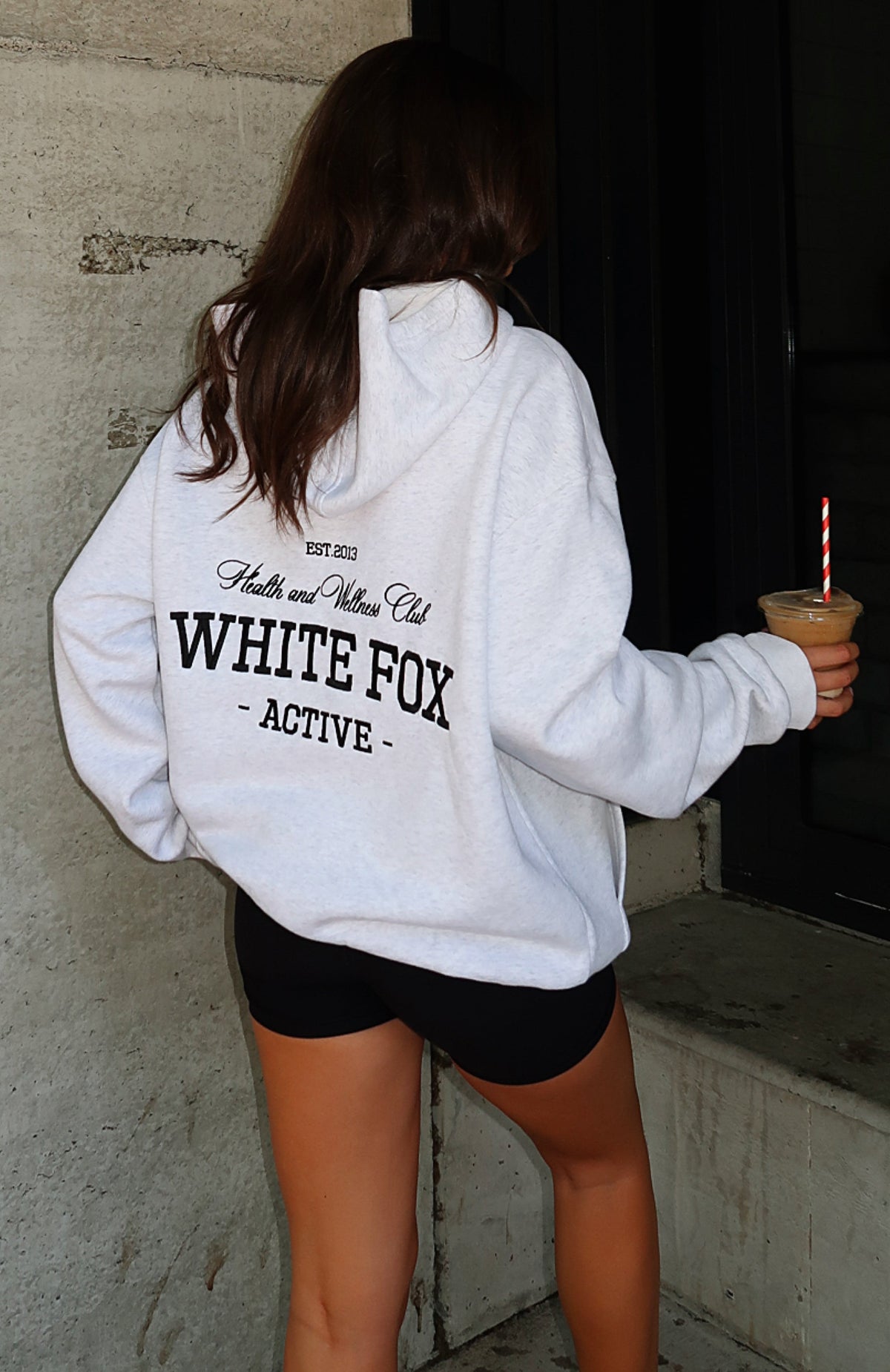White Fox Taking Sides Oversized Hoodie Grey Marle
