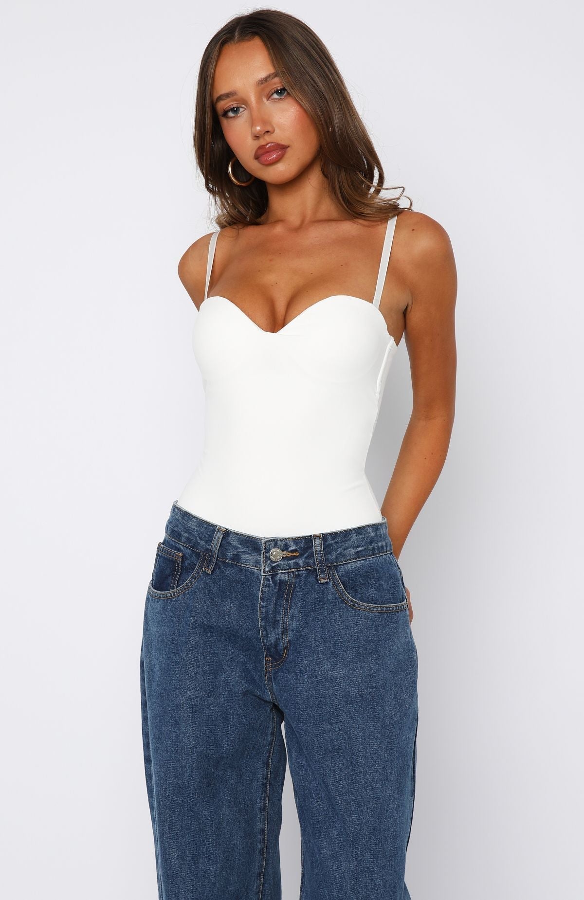 White Fox Stuck To You Bodysuit Off White