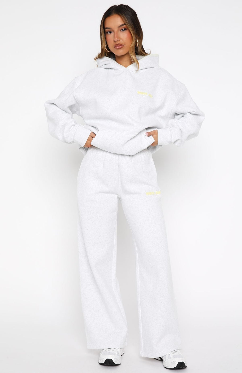 White Fox Vol. 1 Wide Leg Sweatpants Grey Marle