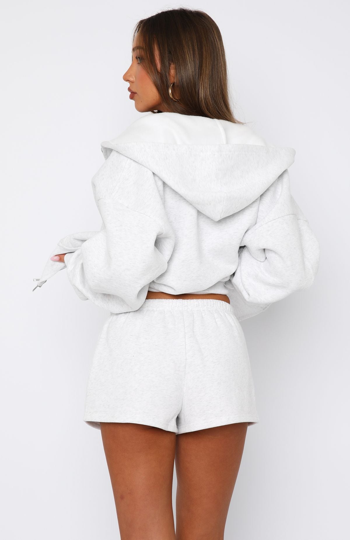 White Fox Can't Miss It Lounge Shorts Grey Marle/Rose Gold