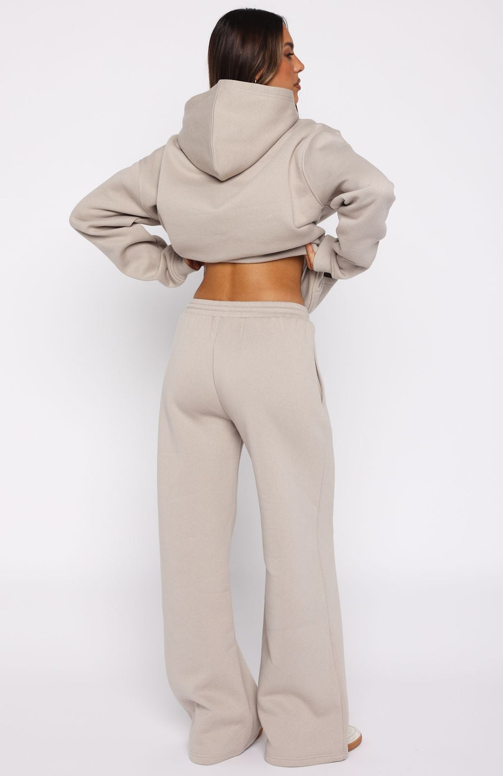 White Fox From The Archives Kenzie Wide Leg Sweatpants Moon