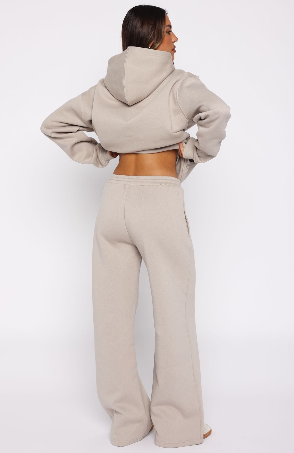 White Fox From The Archives Kenzie Wide Leg Sweatpants Moon