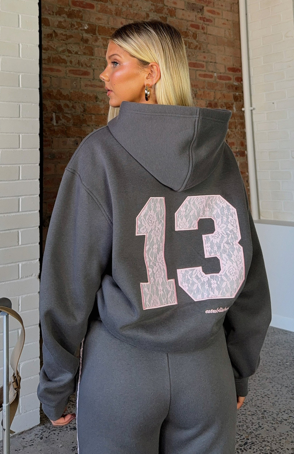White Fox Gave You Everything Oversized Hoodie Volcanic