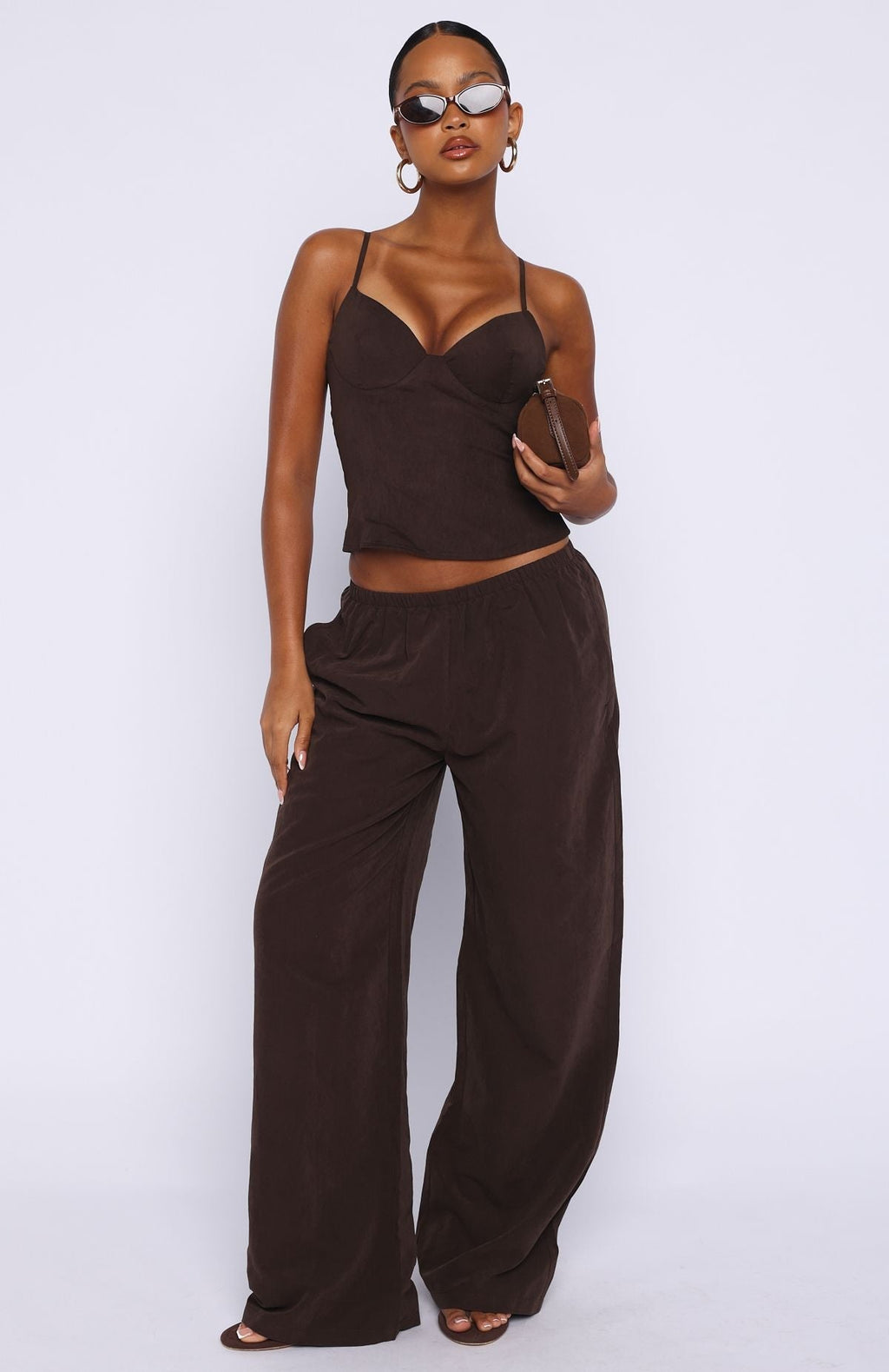White Fox Take A Stance Pants Chocolate