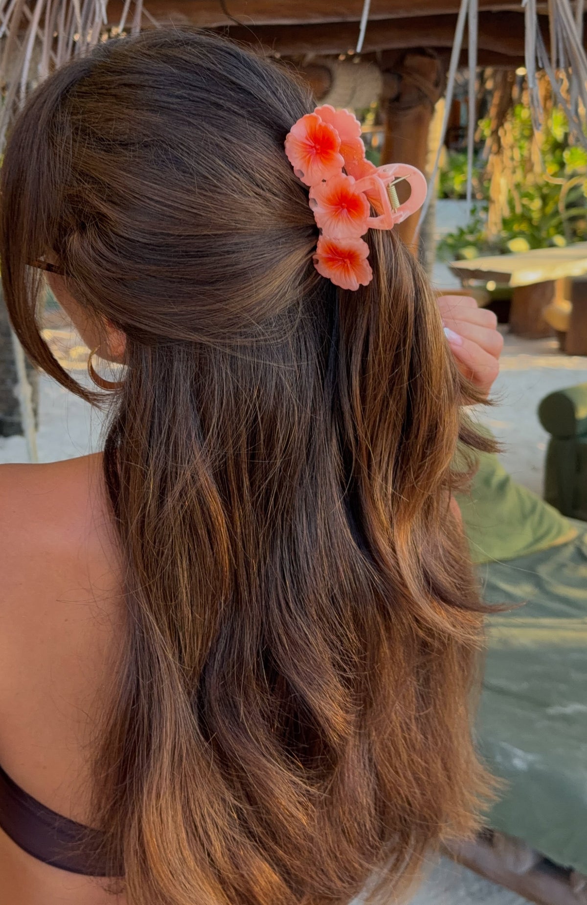 White Fox Chantria Hair Clip Orange