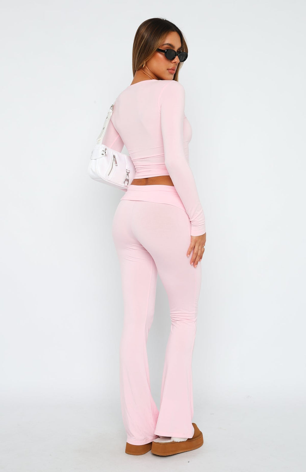 White Fox Don't You Worry Pants Baby Pink