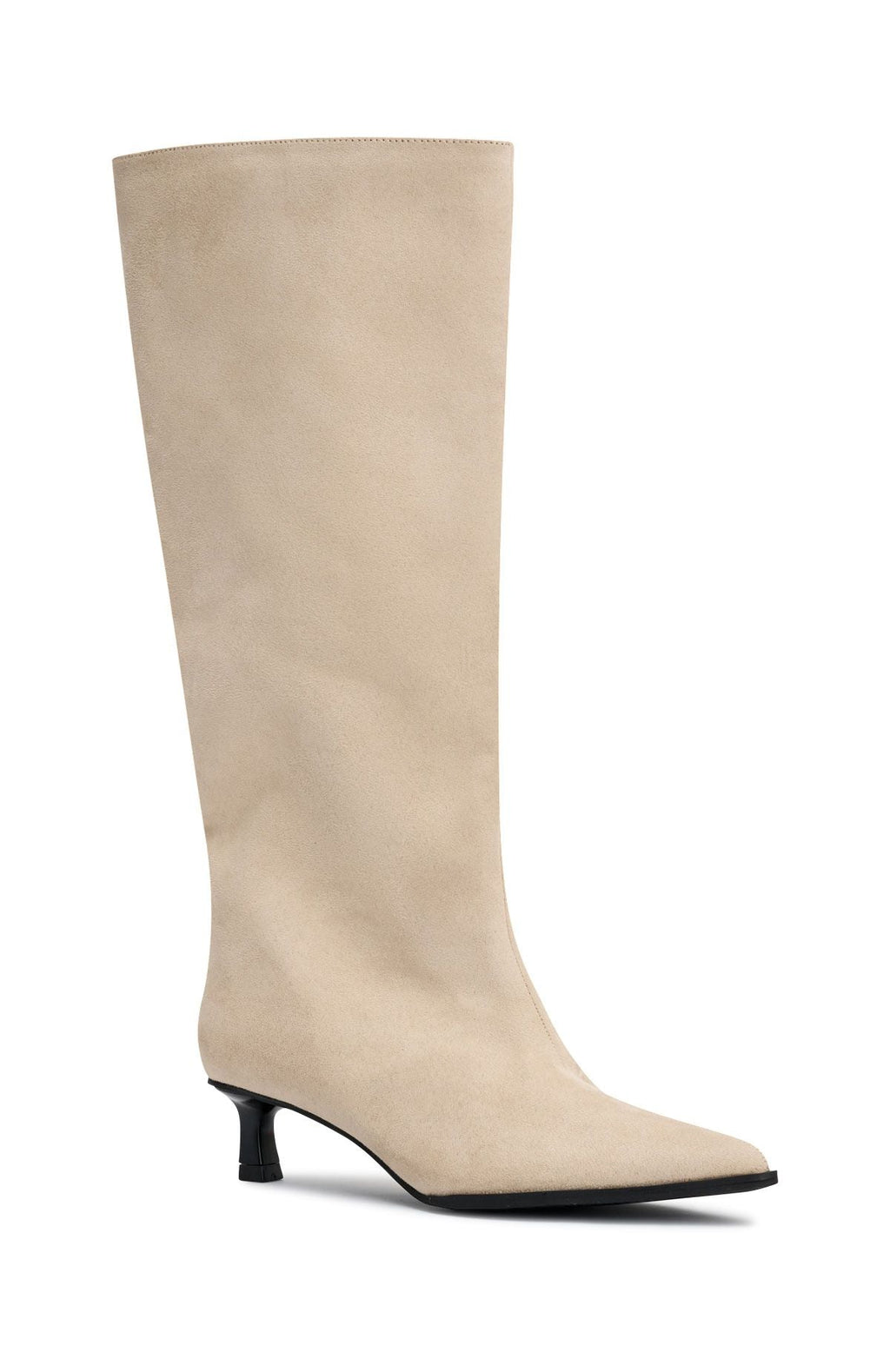 White Fox Juliette Knee High Boots Tan Faux Suede
