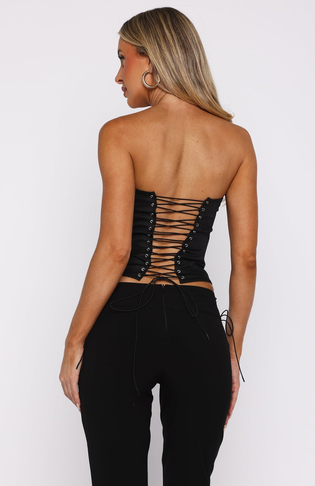 White Fox Martini Hour Strapless Bustier Black
