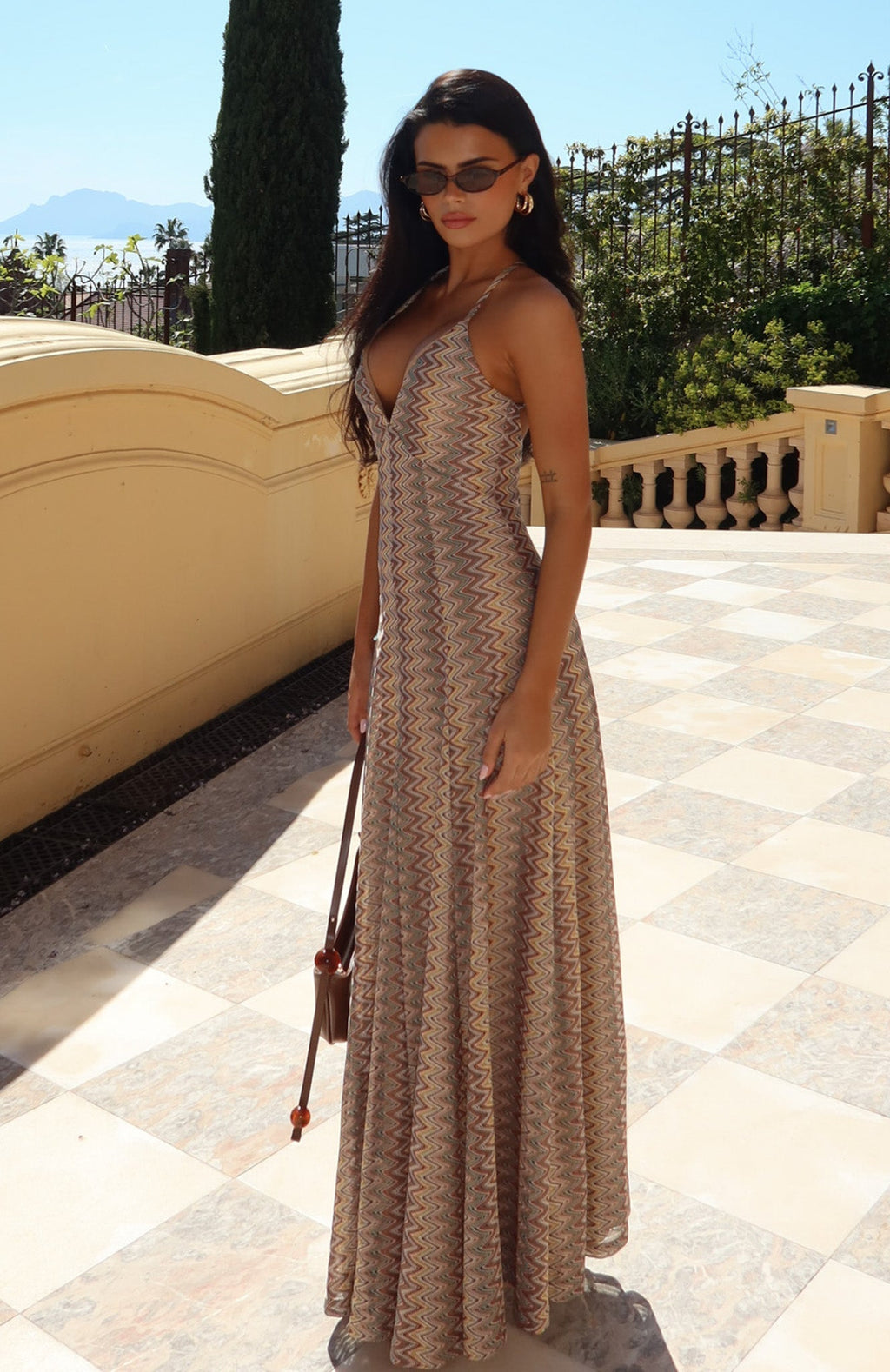 White Fox Groovy Gal Maxi Dress Dune Drift