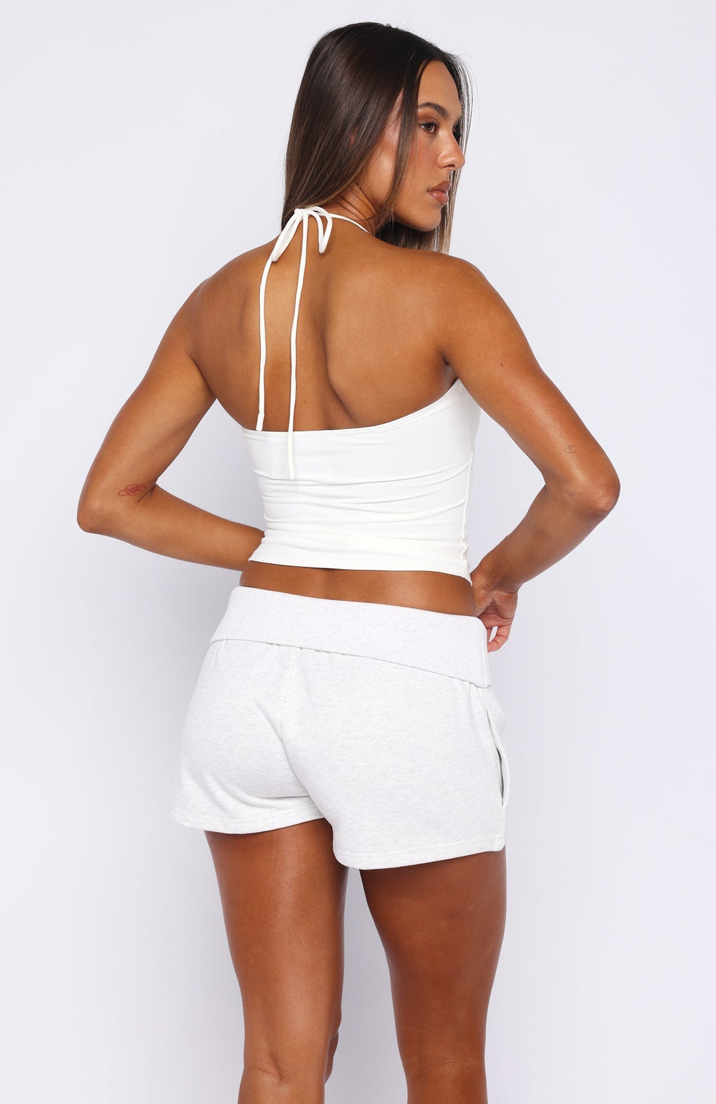 White Fox Timing Is Right Halter Top White