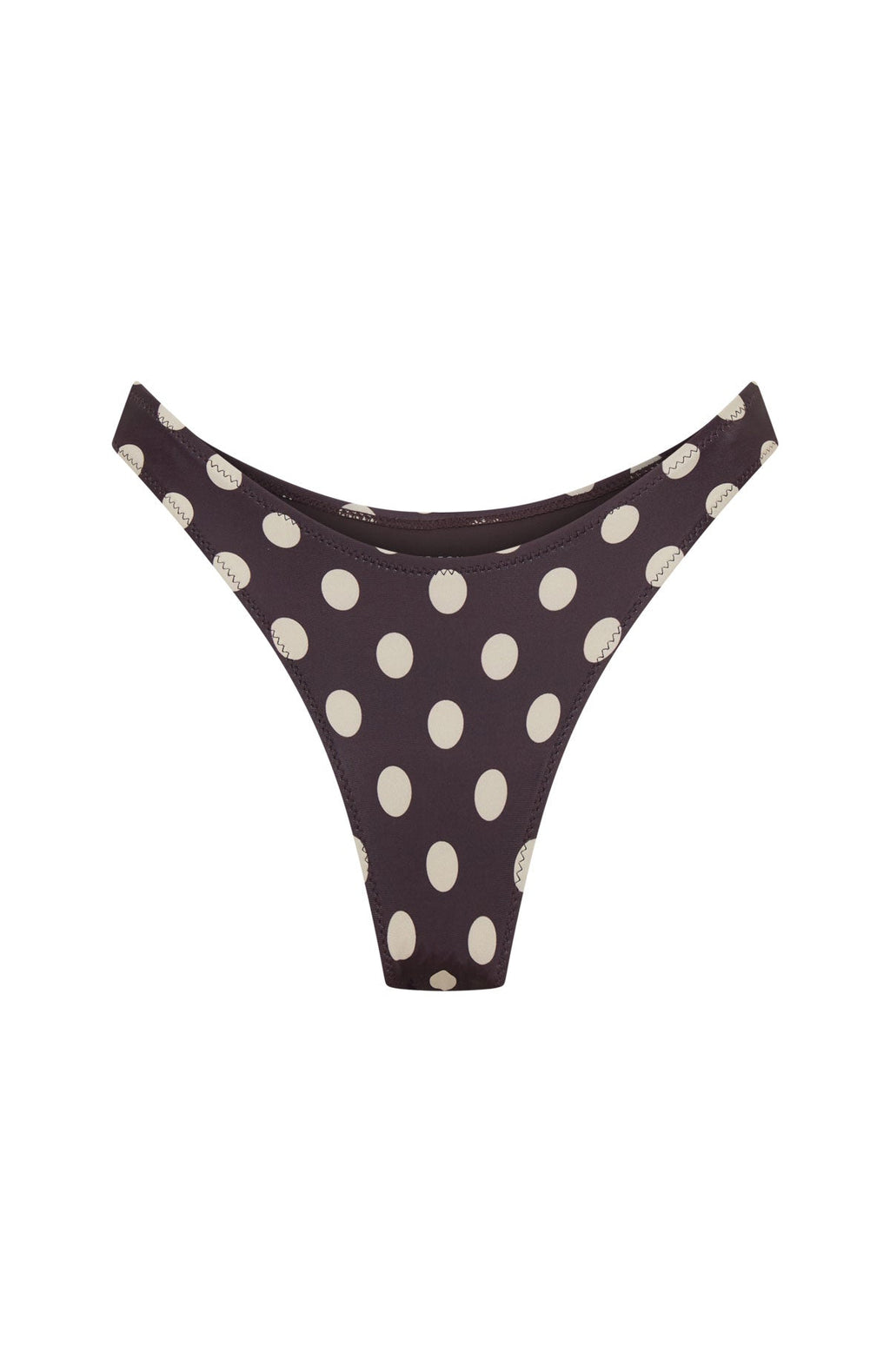White Fox Washed Up Cheeky Bottoms Choc/Cream Polka Dot