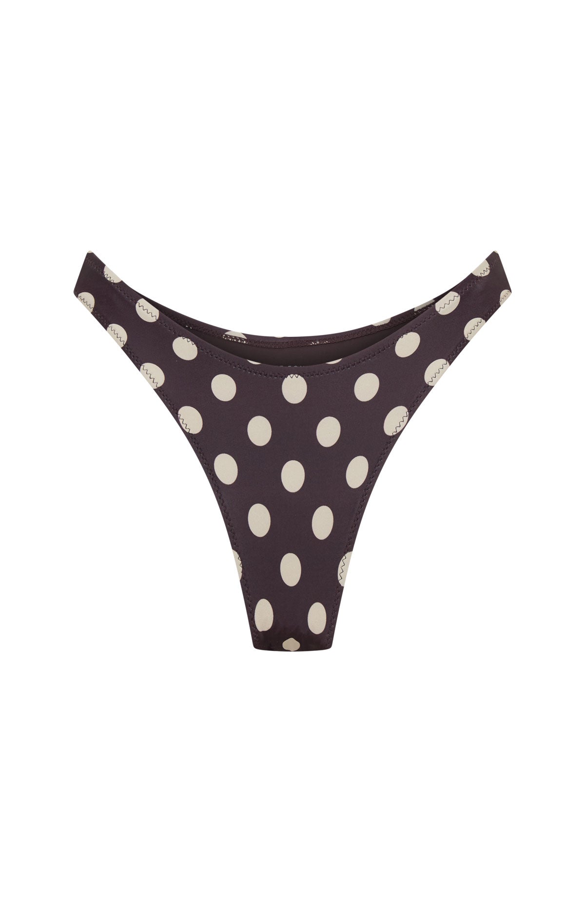 White Fox Washed Up Cheeky Bottoms Choc/Cream Polka Dot