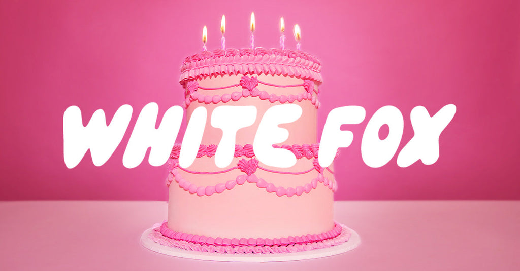 White Fox Birthday Gift Card