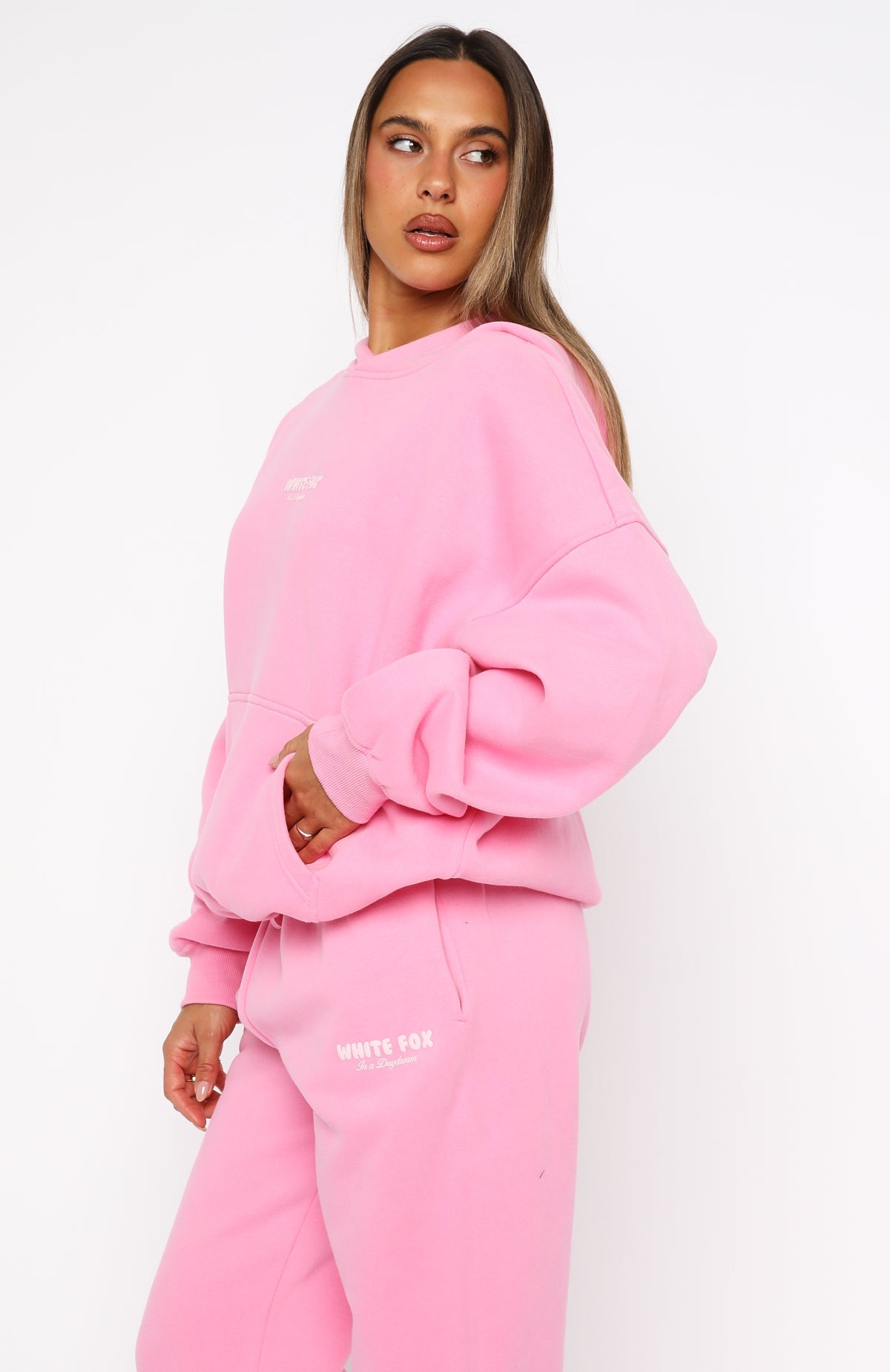 White Fox Daydreamers Nadia Oversized Hoodie Bubblegum