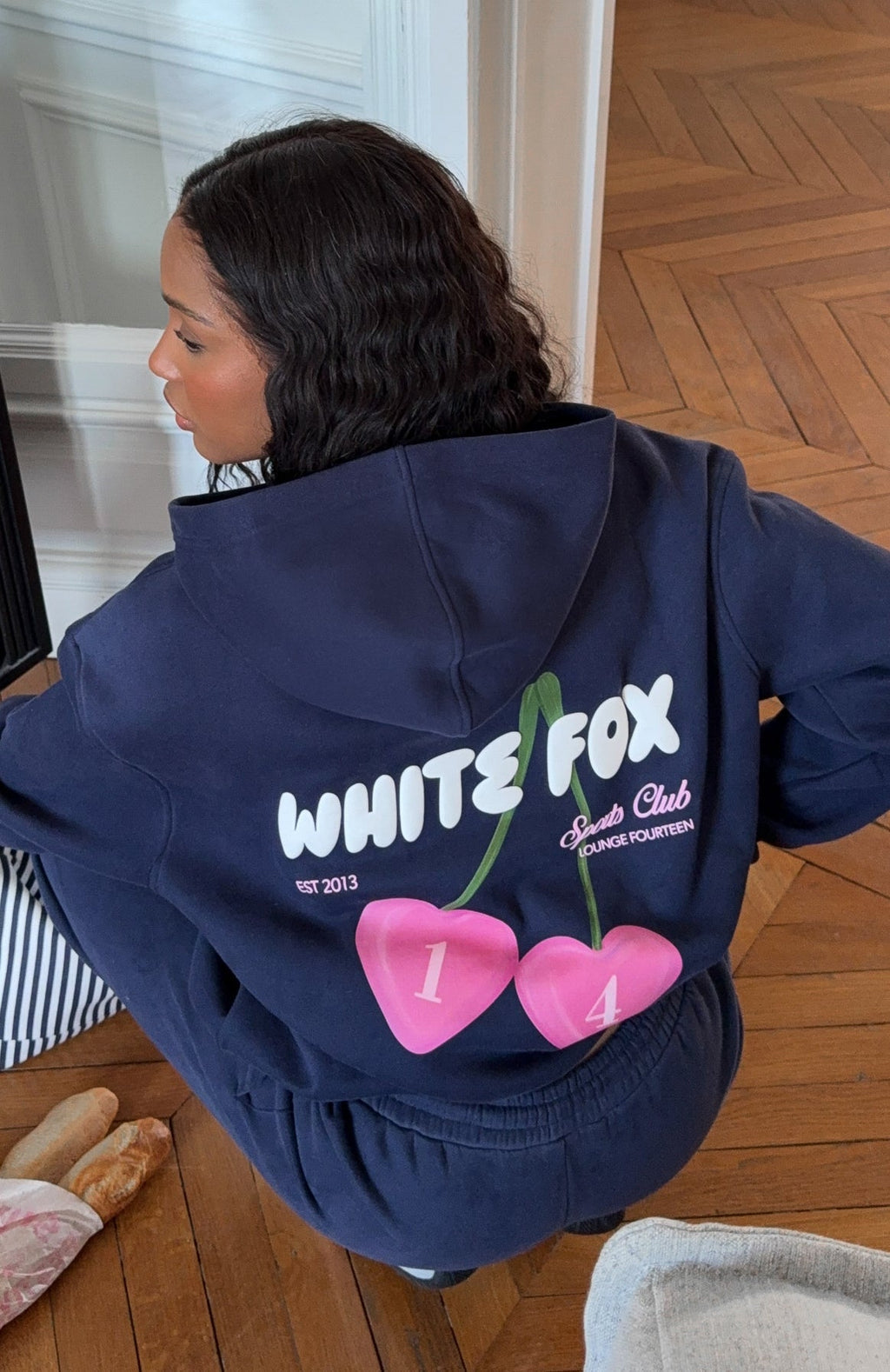 White Fox Club 14 Trinity Oversized Hoodie Navy