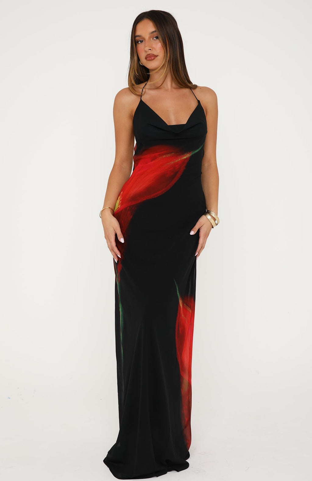 White Fox Peachy Life Maxi Dress Burning Lily
