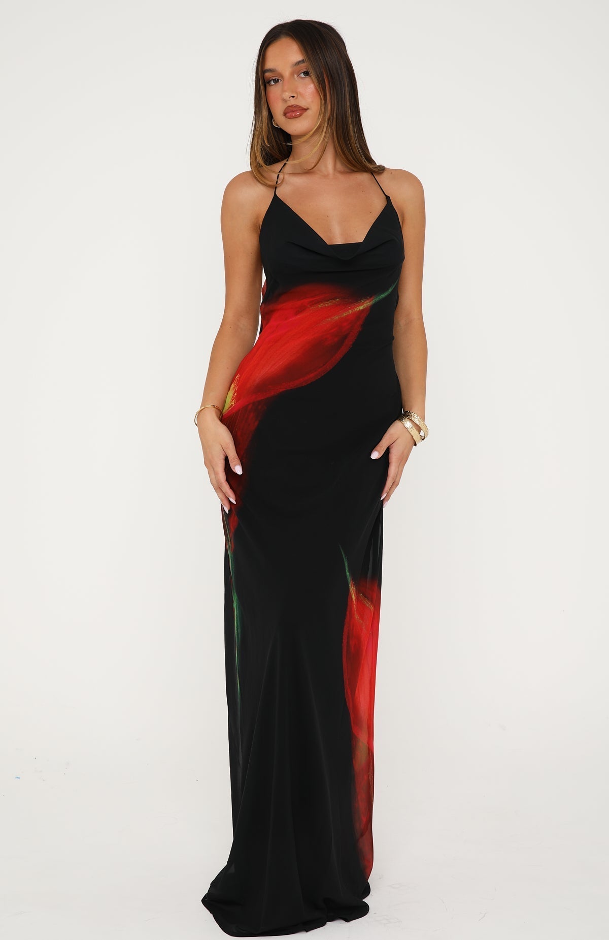 White Fox Peachy Life Maxi Dress Burning Lily