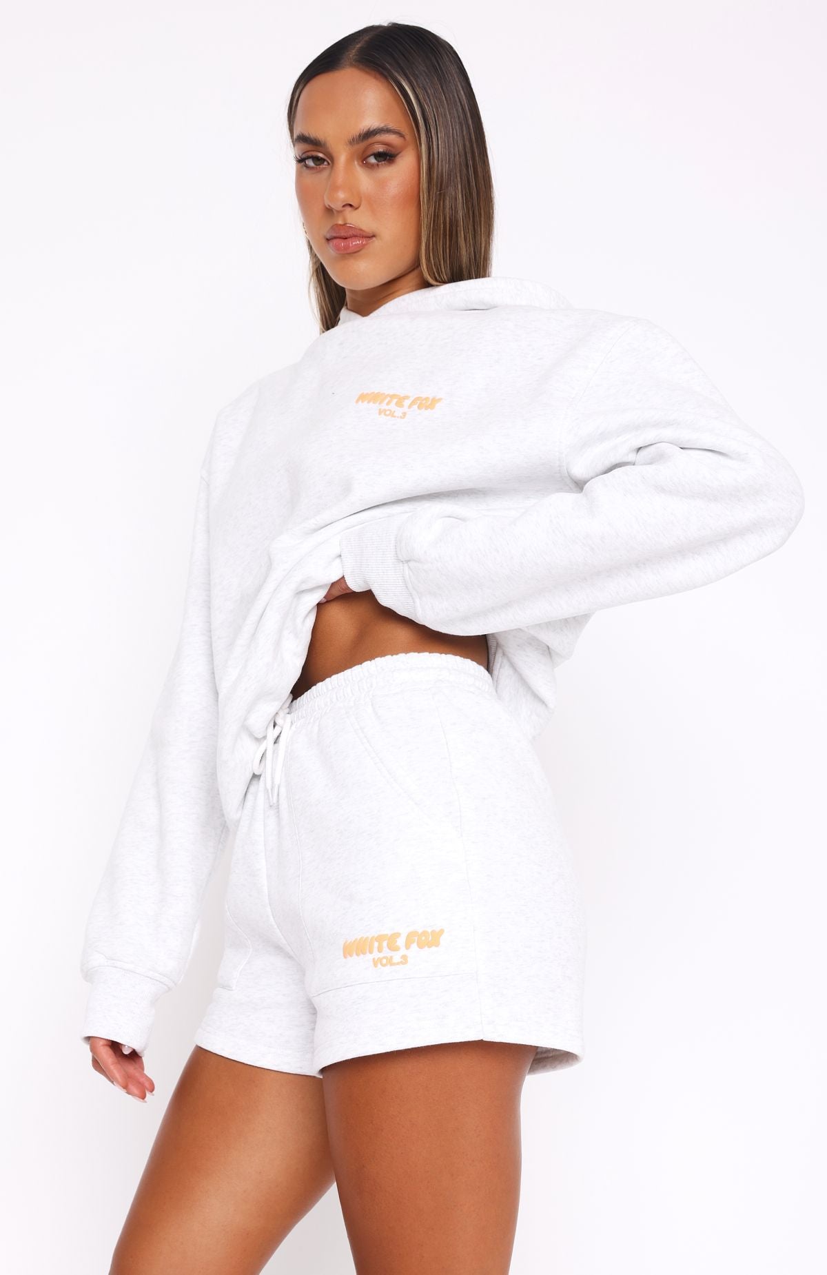 White Fox Offstage Lounge Shorts Peach Fizz