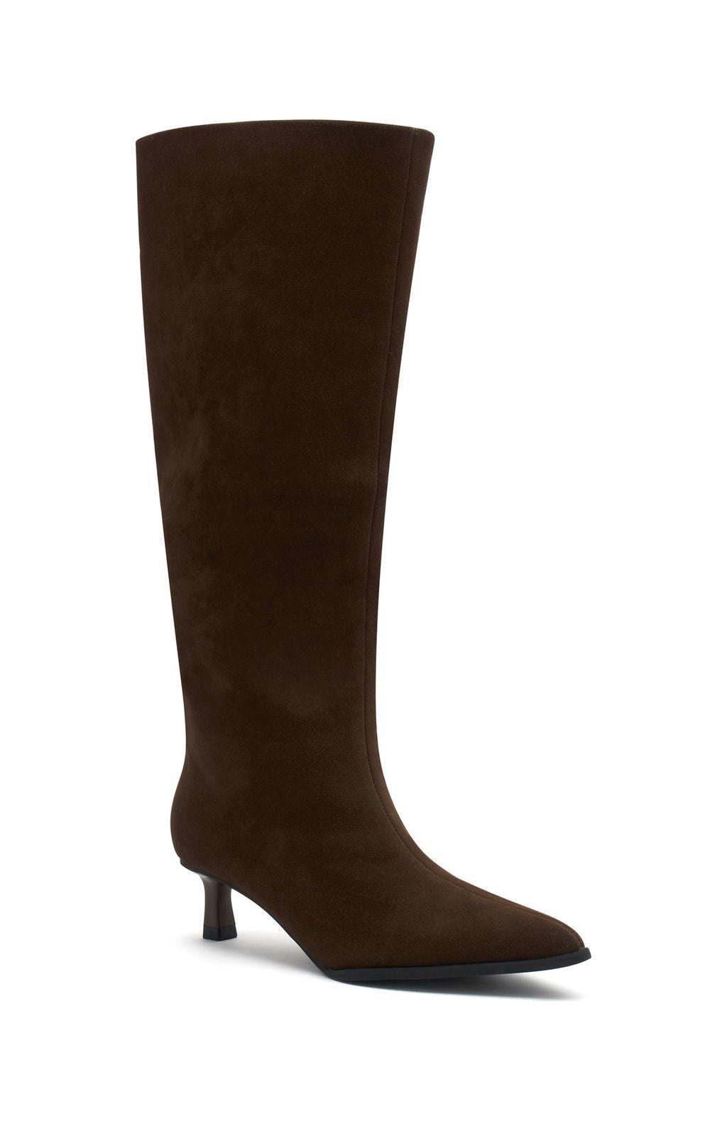 White Fox Juliette Knee High Boots Chocolate Faux Suede