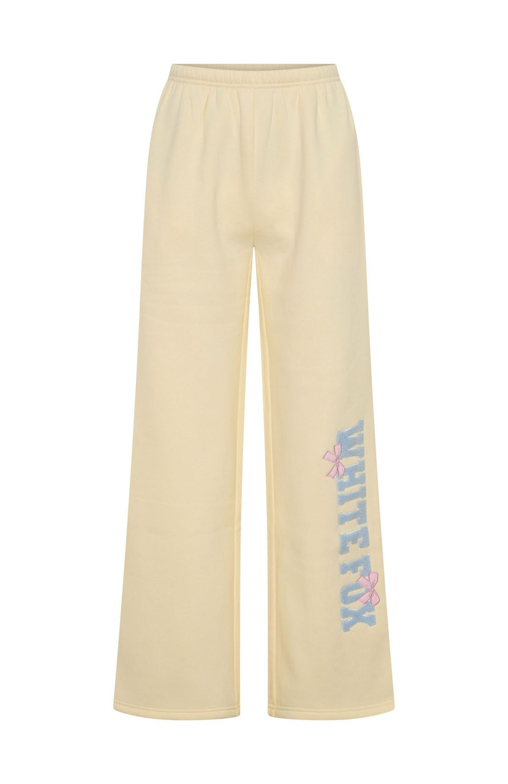 White Fox Daydreamers Madeline Wide Leg Sweatpants Lemon
