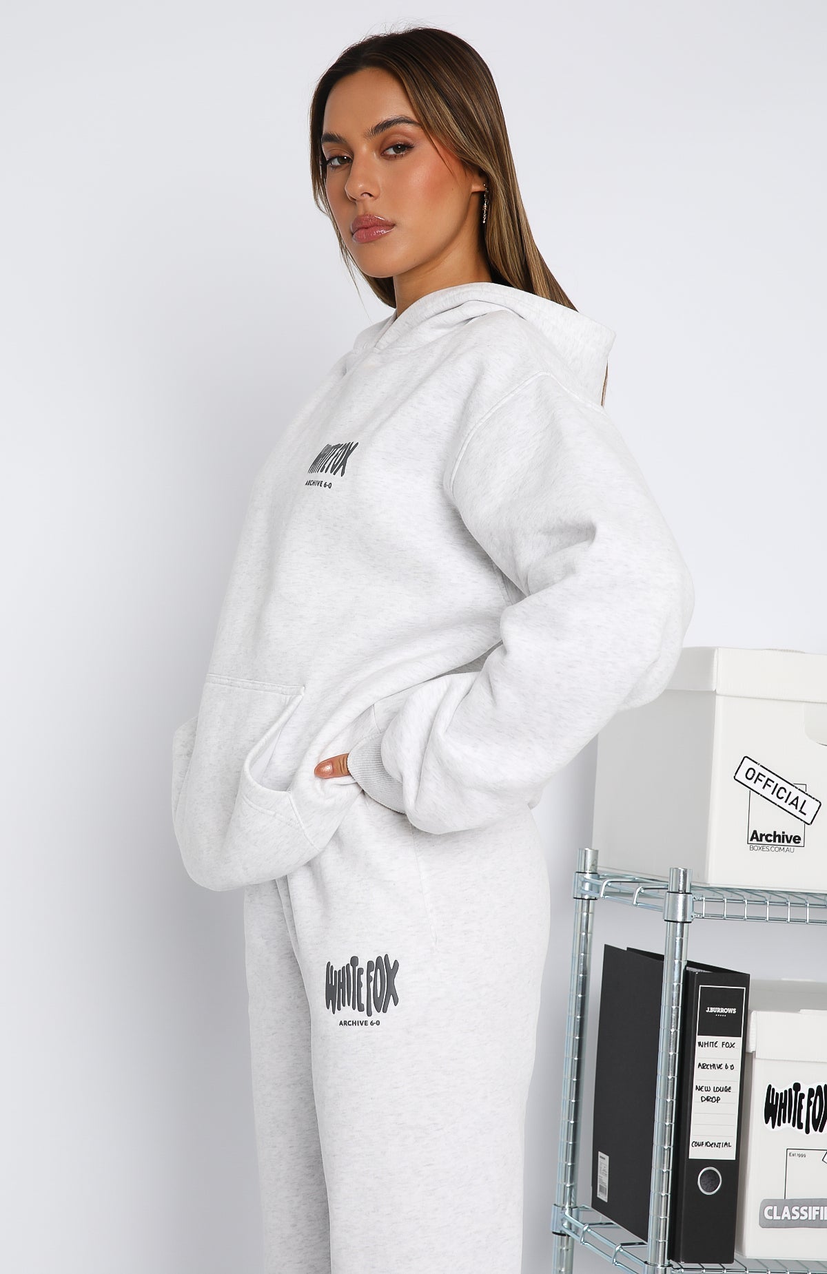White Fox Archive 6.0 Oversized Hoodie Haze