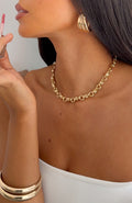 White Fox Joey Necklace Gold
