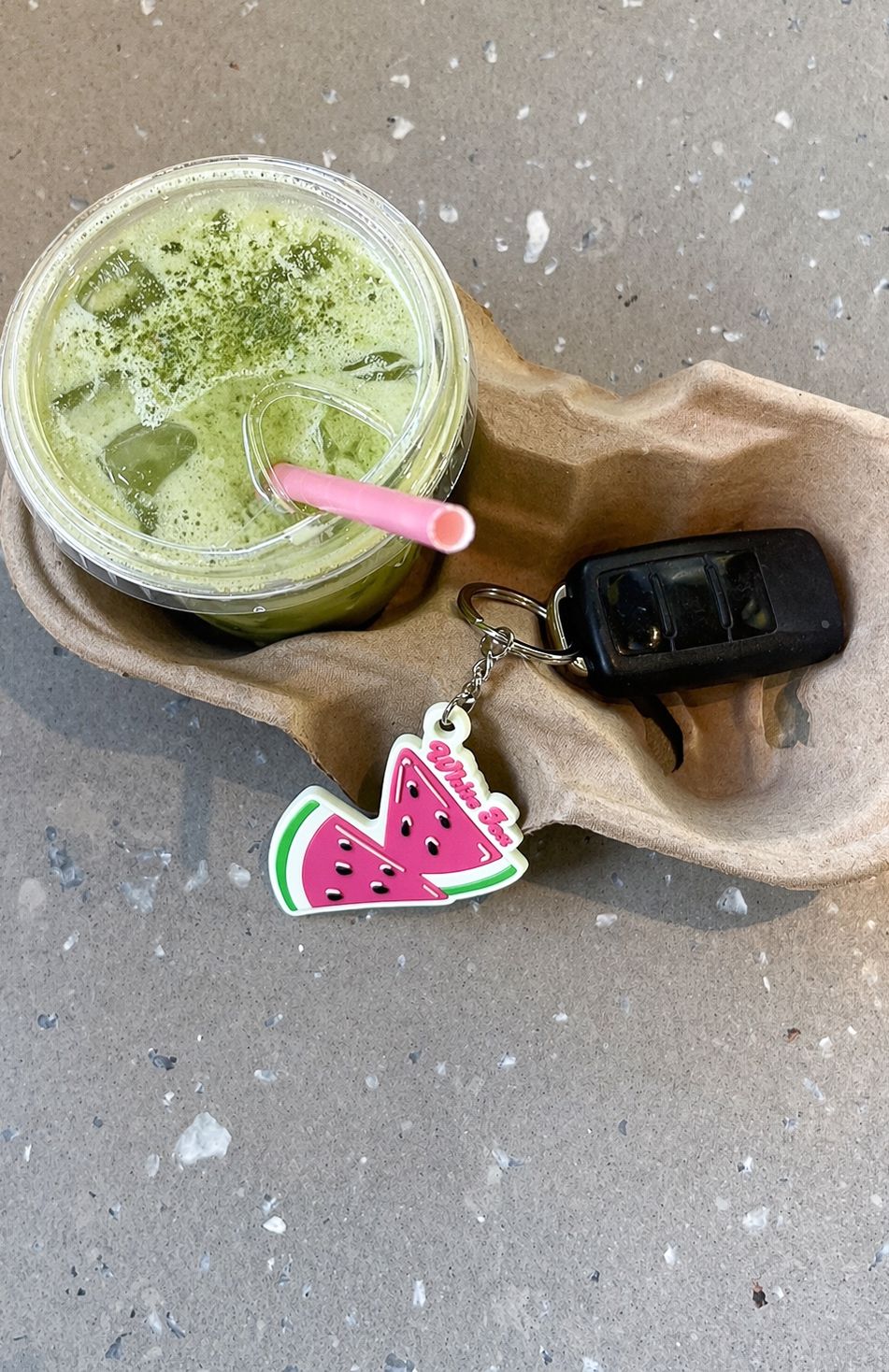 White Fox Aurelian Keychain Watermelon