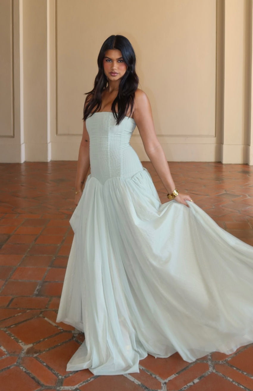 White Fox Magic Muse Maxi Dress Mint