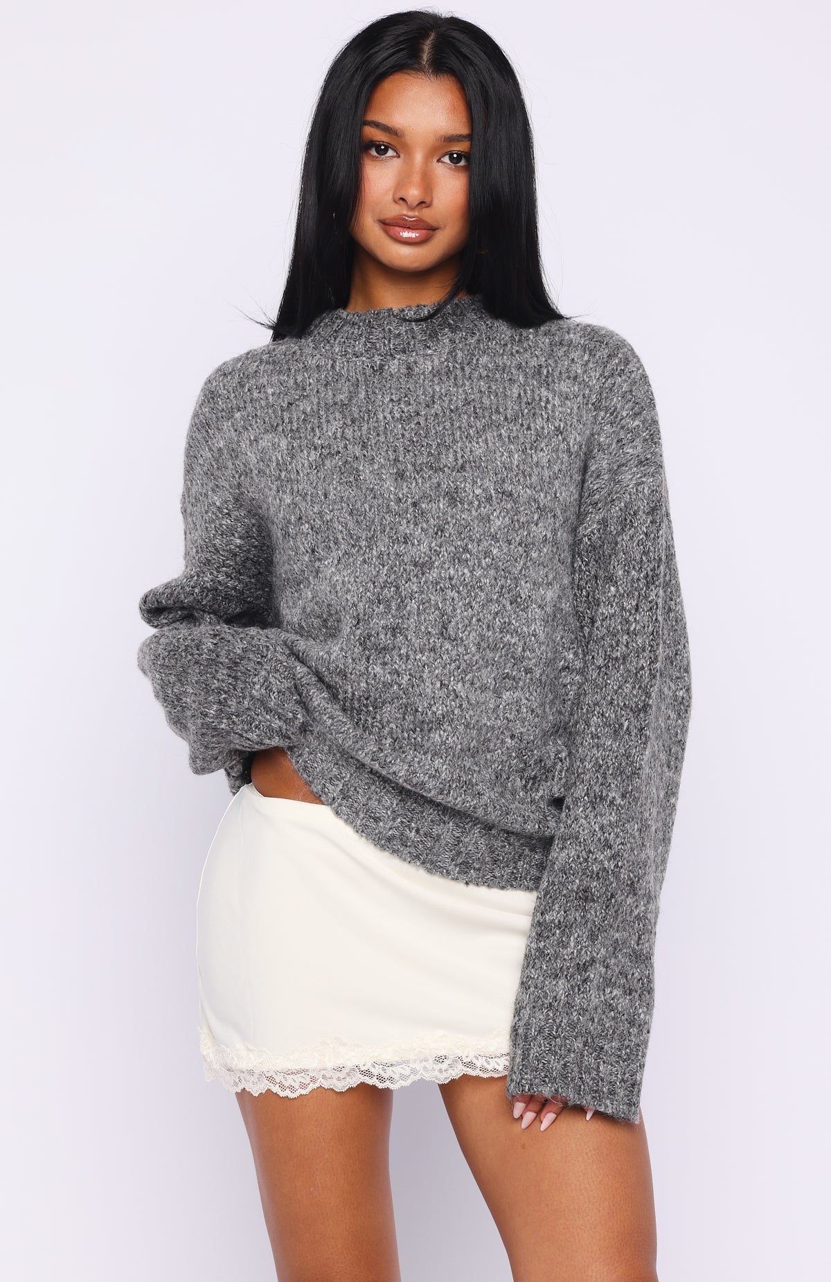 White Fox Love For A Lifetime Mini Skirt Cream