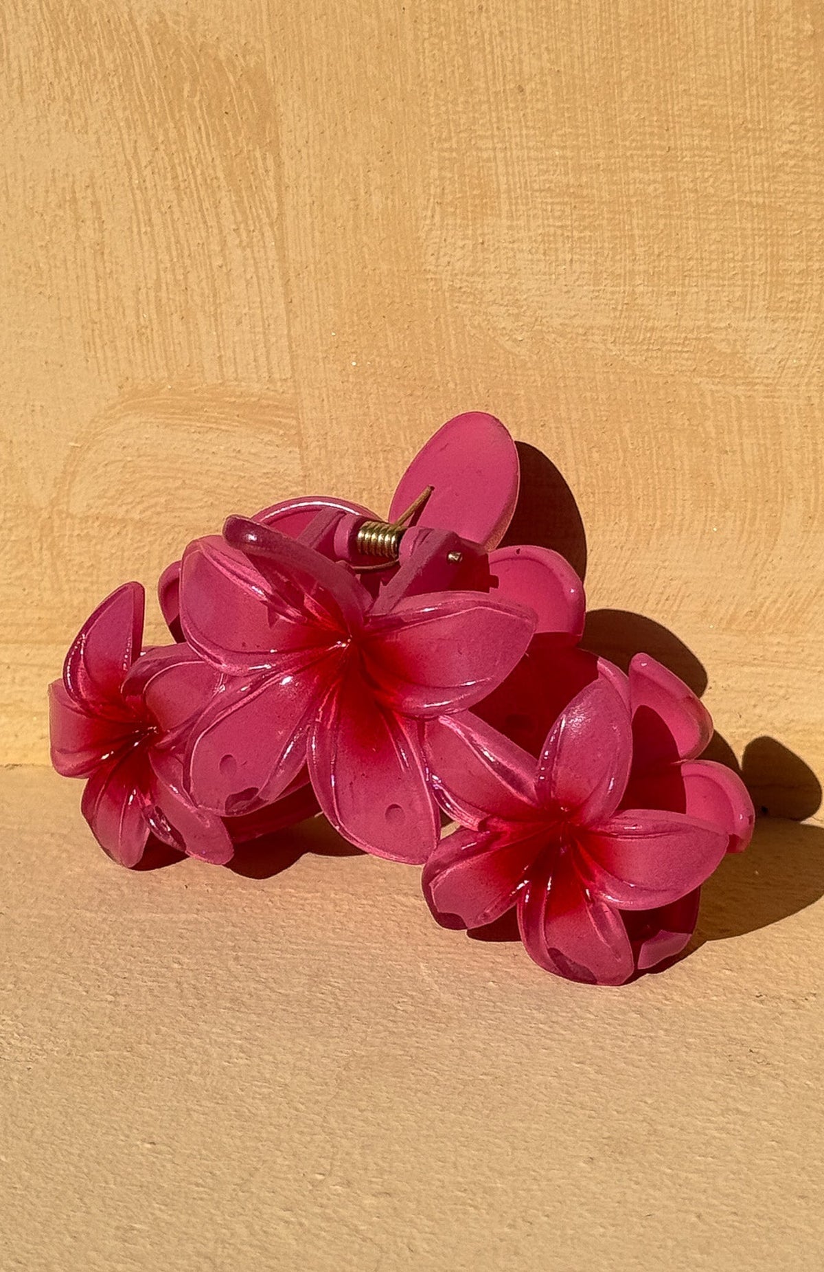 White Fox Parker Hair Clip Hot Pink