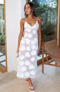 White Fox Hot Nights Midi Skirt Cream