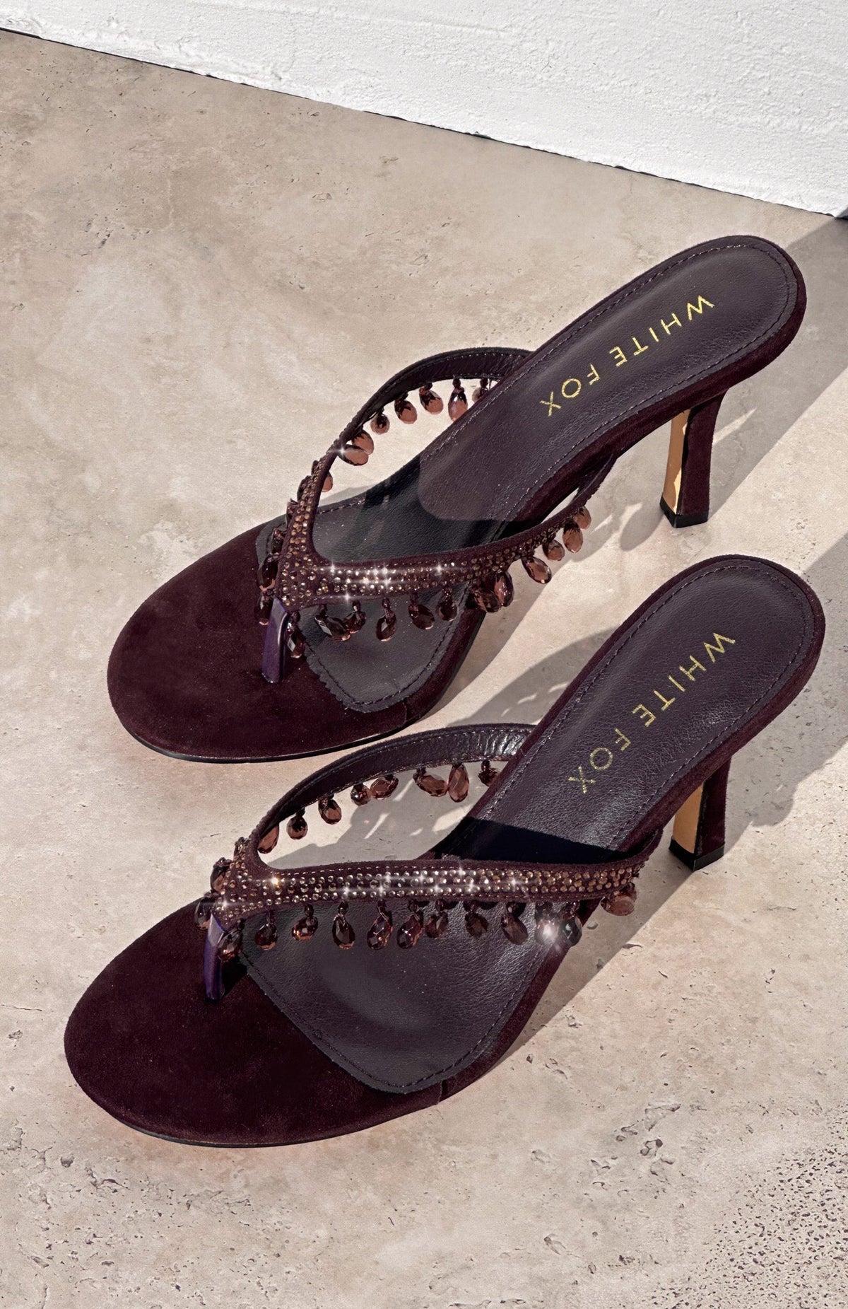 White Fox Jackie Mules Chocolate