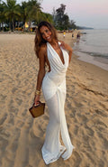 White Fox Be With You Forever Maxi Dress Off White
