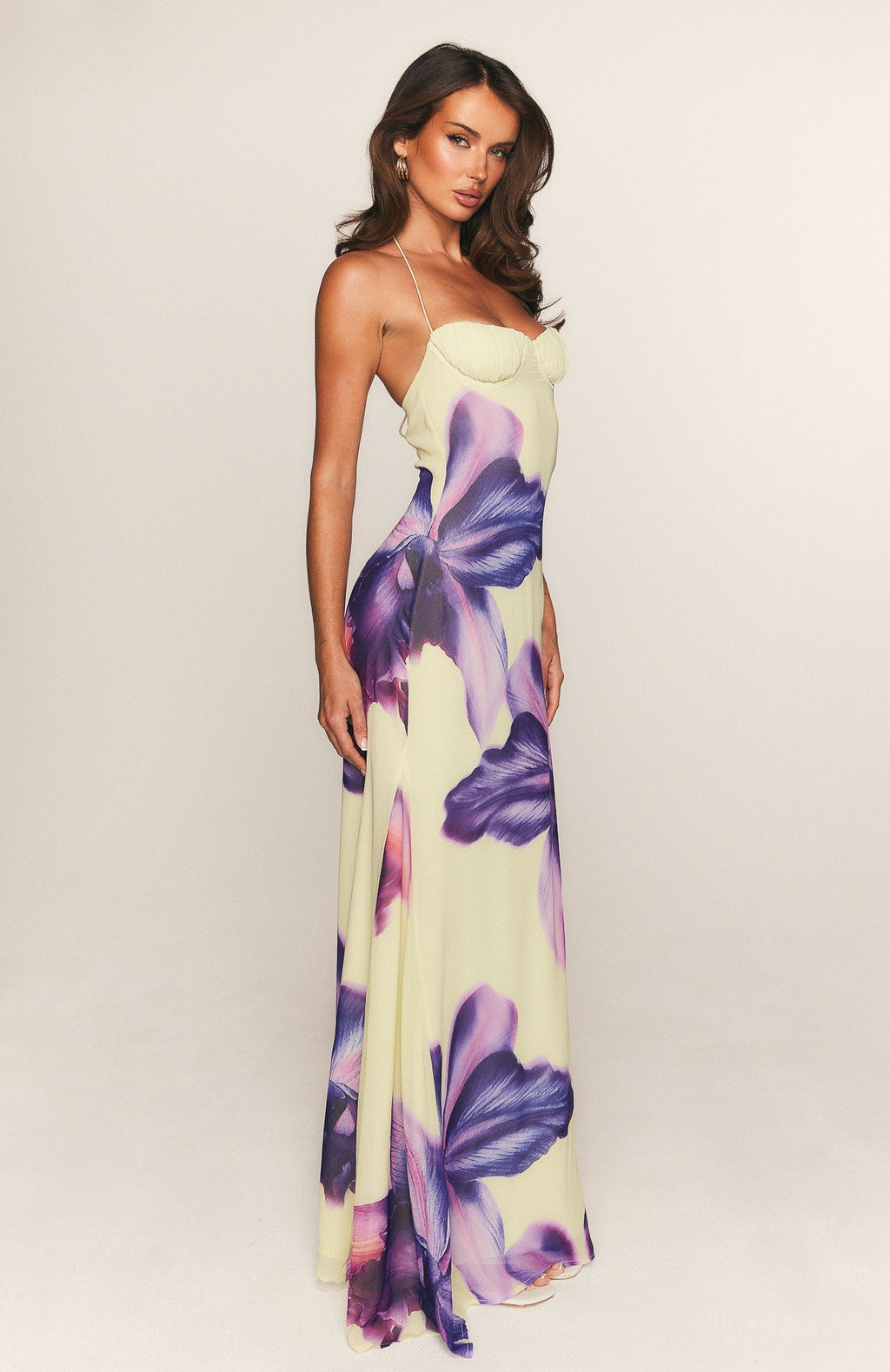 White Fox Plus One Maxi Dress Amethyst Petal