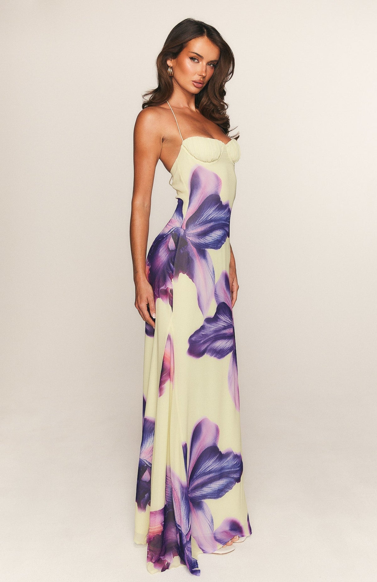 White Fox Plus One Maxi Dress Amethyst Petal