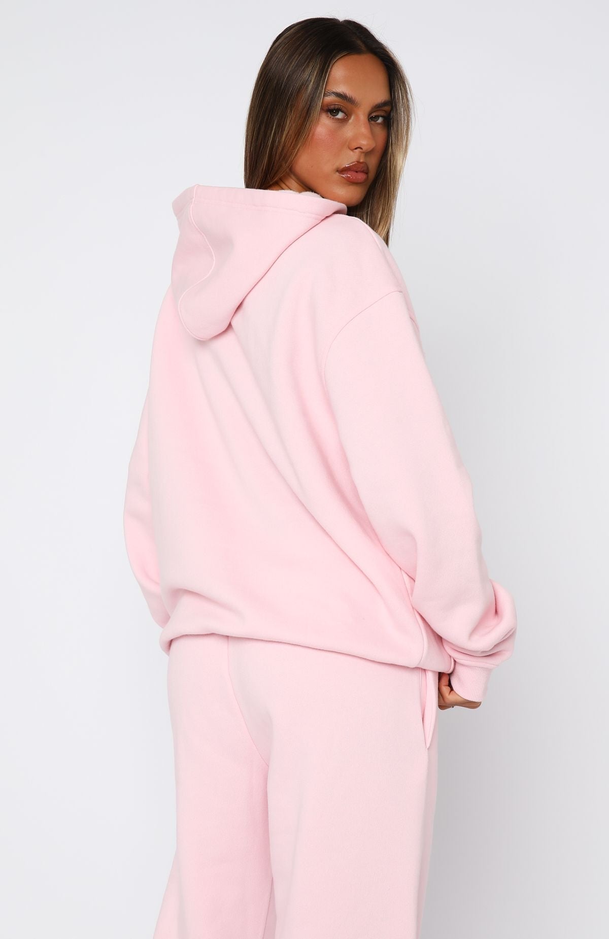 White Fox From The Archives Lexi Oversized Hoodie Pink