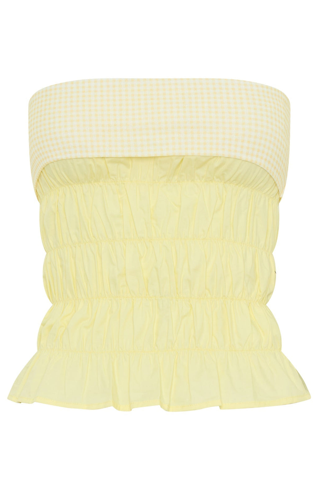 White Fox Changed Your Mind Strapless Top Lemon