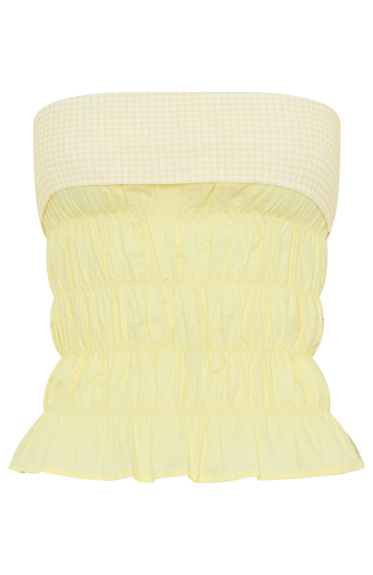 White Fox Changed Your Mind Strapless Top Lemon