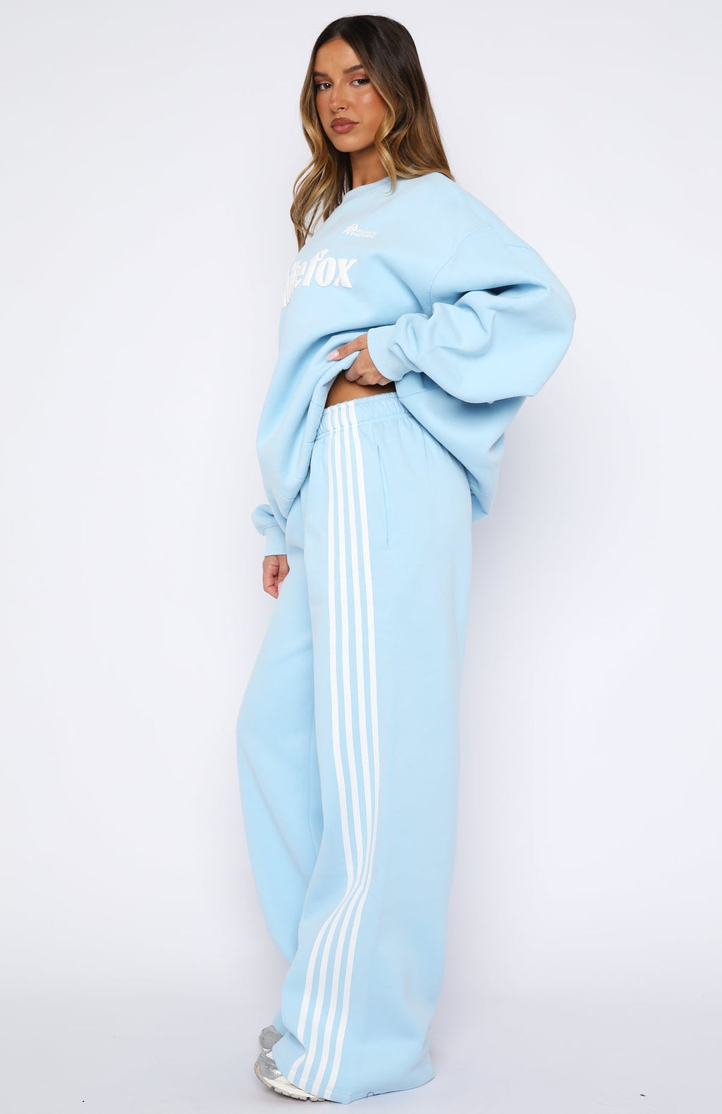 White Fox Release 15 Asalia Wide Leg Sweatpants Blue