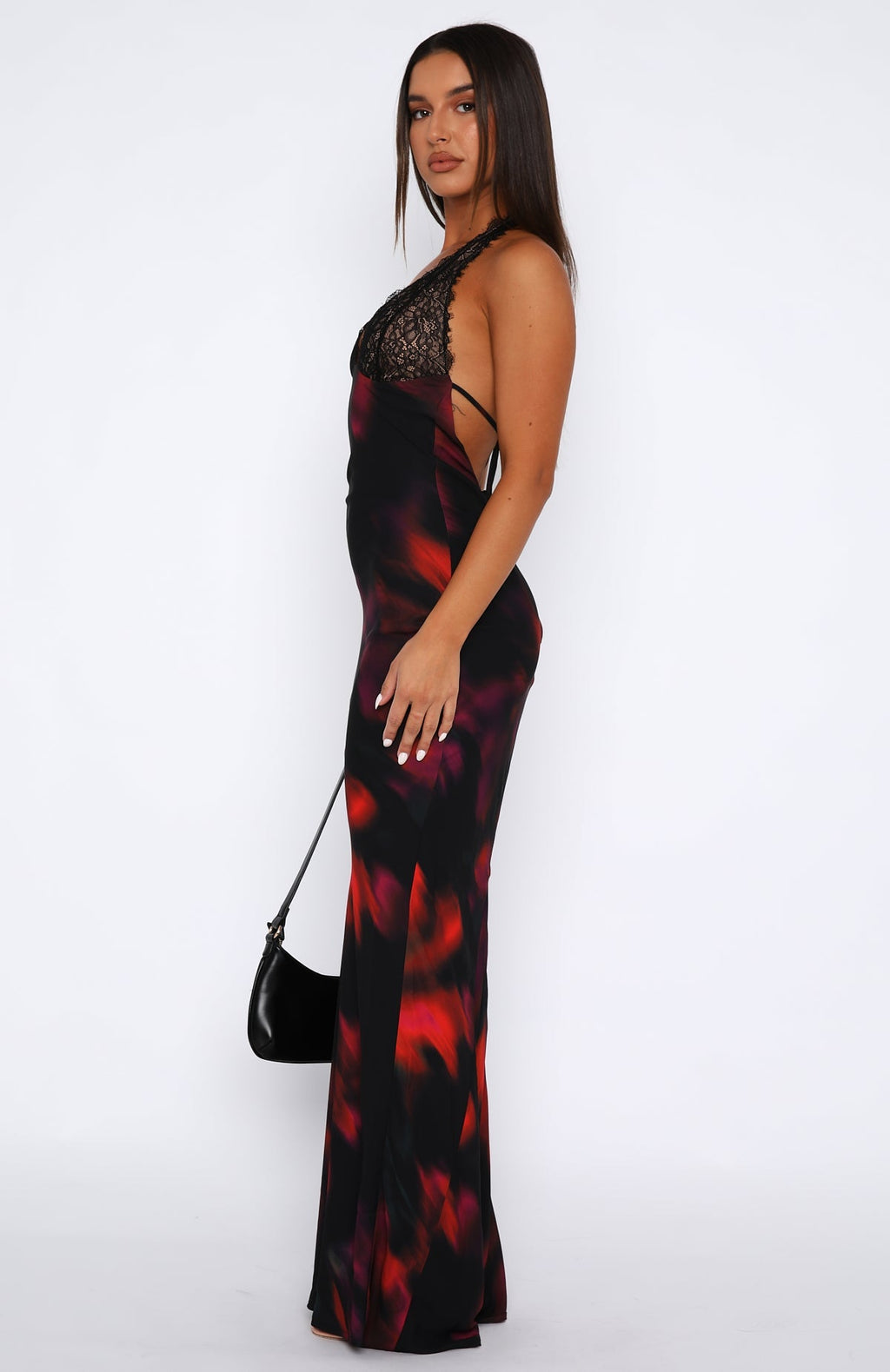 White Fox Beyond The Stars Maxi Dress Sangria Floral