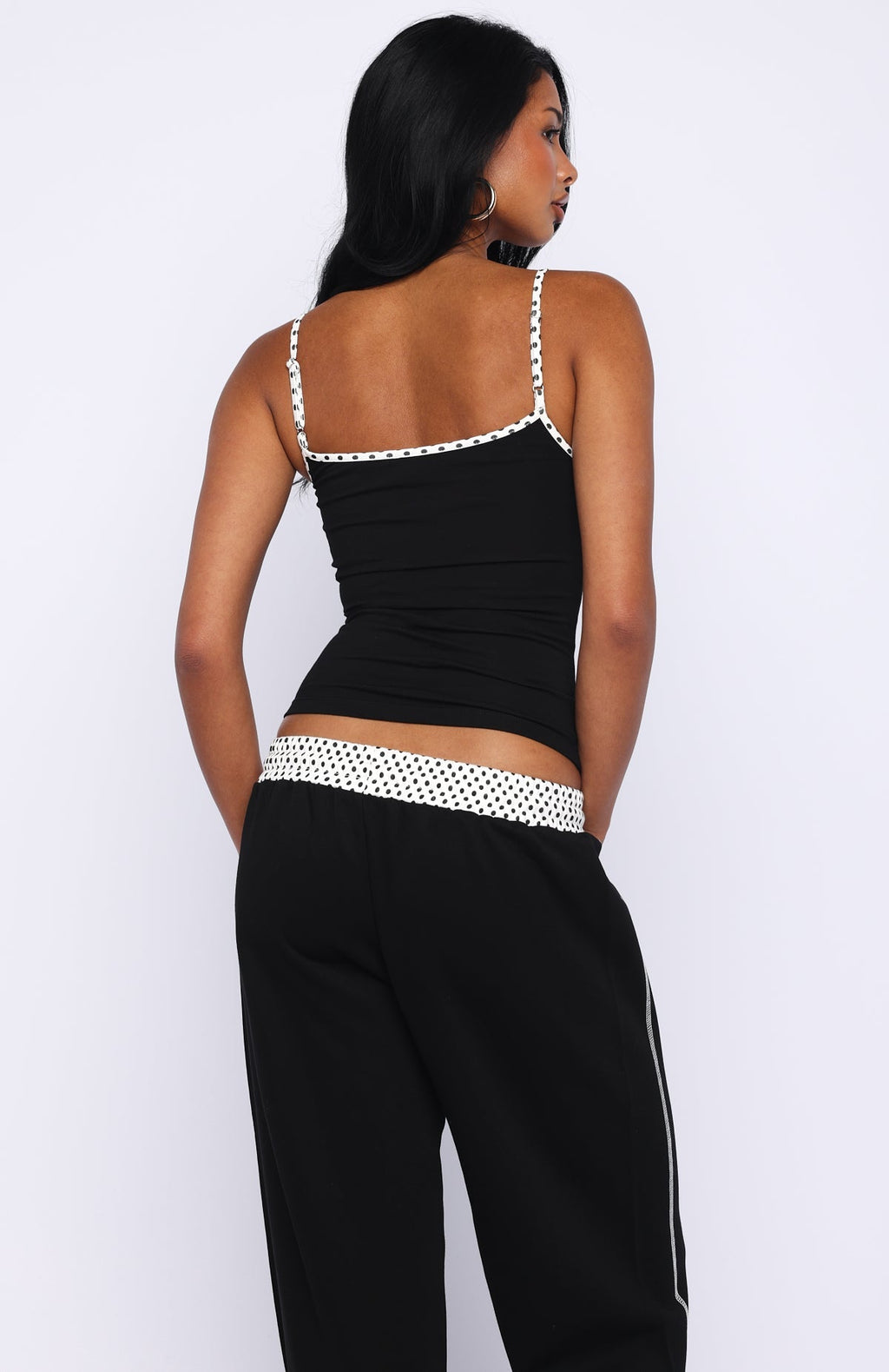 White Fox Pure Attraction Singlet Top Black