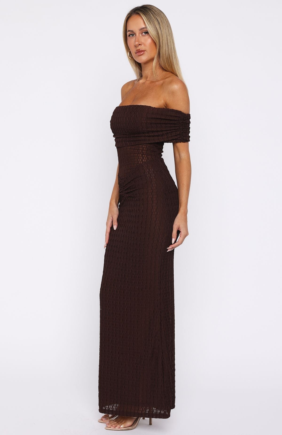 White Fox Unwritten Chapters Maxi Dress Chocolate