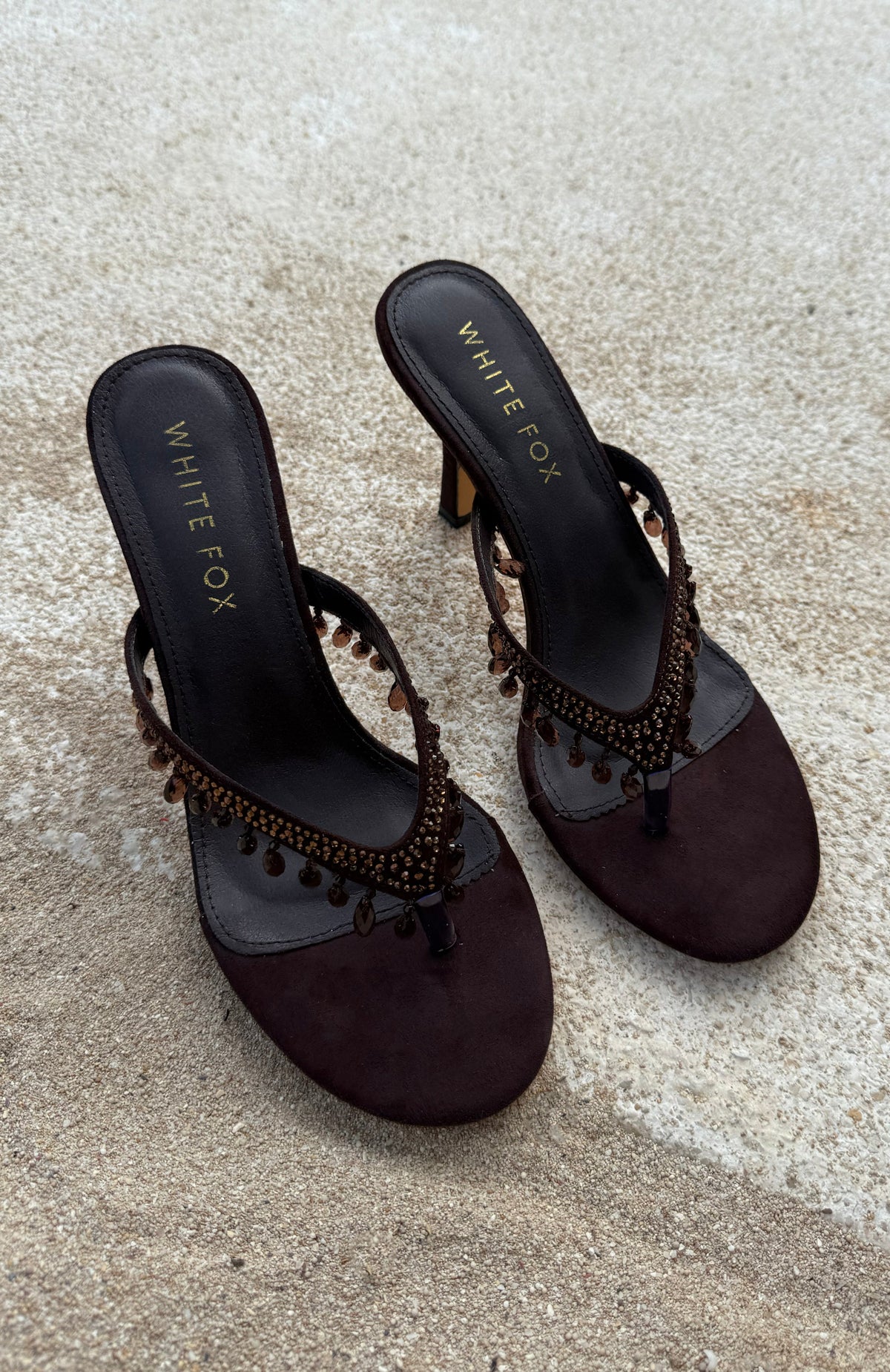 White Fox Jackie Mules Chocolate
