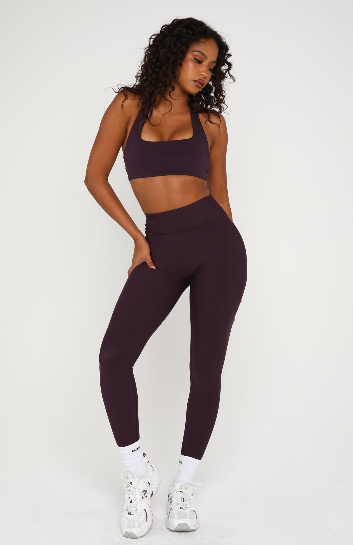 White Fox Physical Sports Bra Midnight Plum